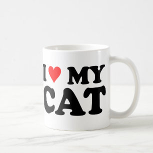 I Love My Cat Coffee Mug