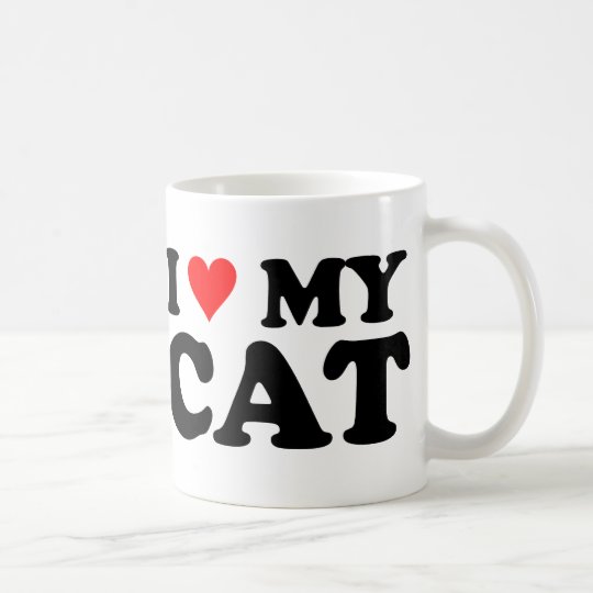 I Love My Cat Coffee Mug