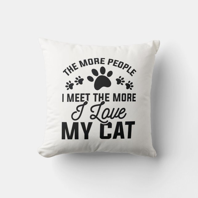 I Love My Cat Cushion (Front)