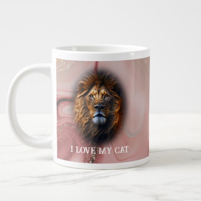 "I Love My Cat" Custom Speciality Mug Marble & Lio (Left)