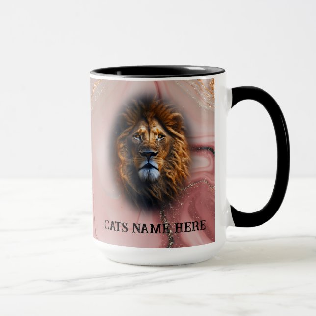 I Love My Cat Custom Text Personalised Coffee Mug (Right)