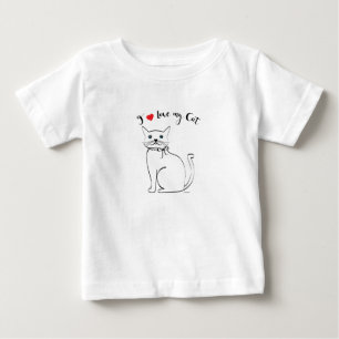 I love my Cat, Cute,Cool Baby T-Shirt