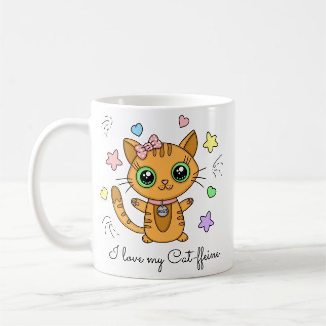 I Love my Cat-ffeine Coffee Mug (Left)