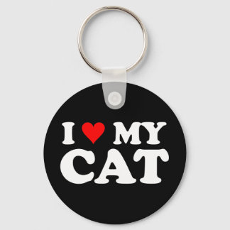 I Love My Cat Key Ring