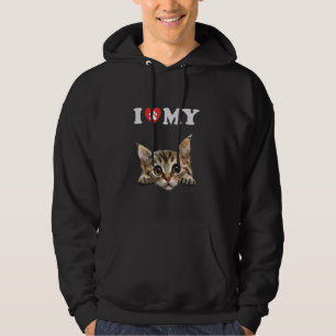 I Love My Cat Lambkin Kitten Funny Cat Lover Mom D Hoodie
