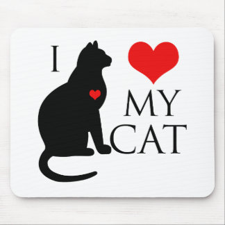 I Love My Cat Mouse Mat