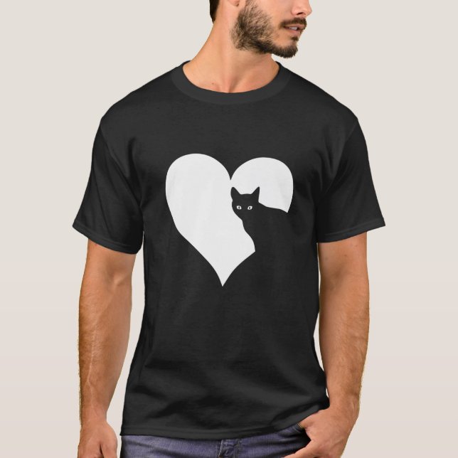 I Love My Cat My Heart Beats Are My Cat Cats T-Shirt (Front)