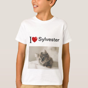 I Love My Cat personalised photo T-Shirt