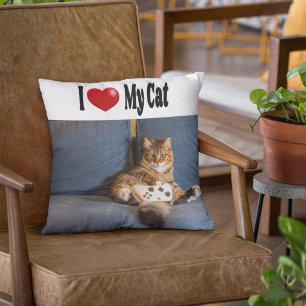 I Love My Cat Photo Cushion