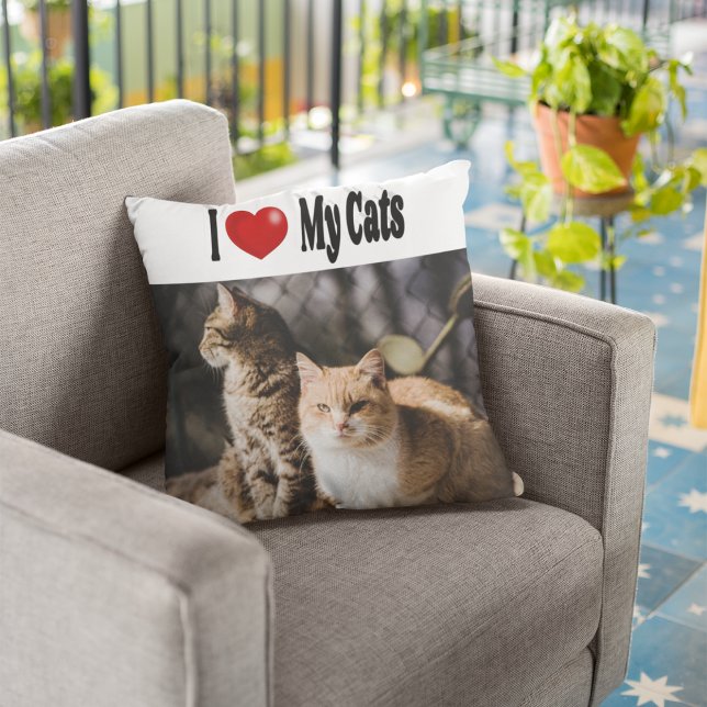 I Love My Cat Photo Cushion (Creator Uploaded)