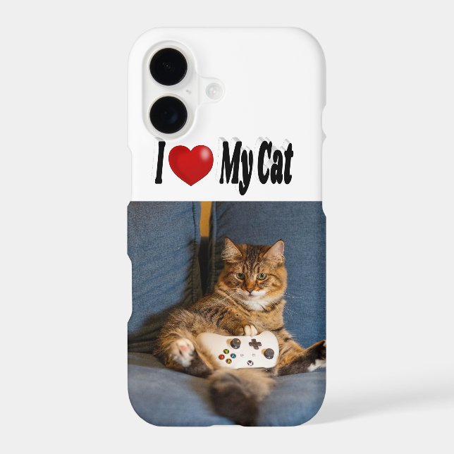 I Love My Cat photo   iPhone Case (Back)