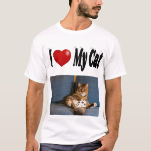 I Love My Cat Photo T-Shirt