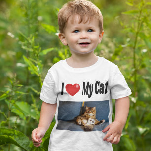 I Love My Cat Photo T-Shirt