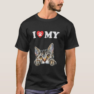 I Love My Cat Pixie Bob Kitten Funny Cat Lover Mum T-Shirt