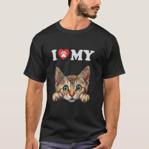 I Love My Cat Singapura Kitten Funny Cat Lover Mum T-Shirt