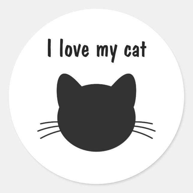 I love my cat Sticker (Front)