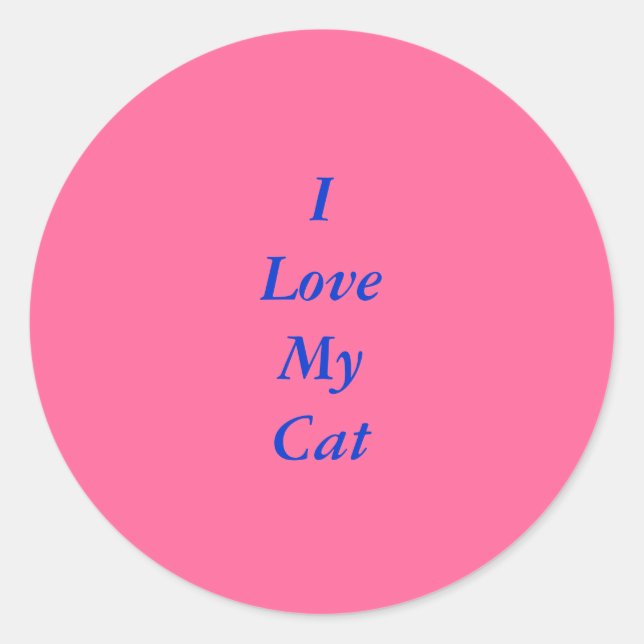 I Love My Cat Stickers (Front)
