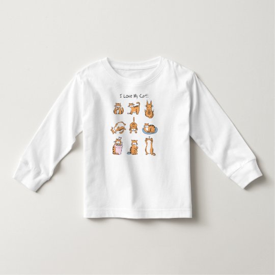 I Love My Cat Toddler T-shirt