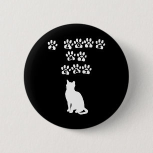 I Love My Cat--White Text 6 Cm Round Badge
