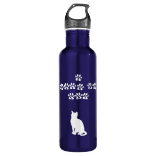 I Love My Cat--White Text 710 Ml Water Bottle