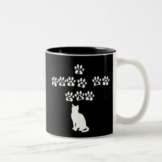 I Love My Cat--White Text Two-Tone Coffee Mug