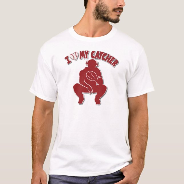 I Love my Catcher, red T-Shirt (Front)