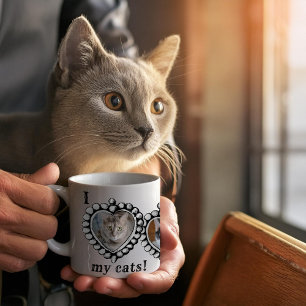 i love my cats 3 Photos Mug
