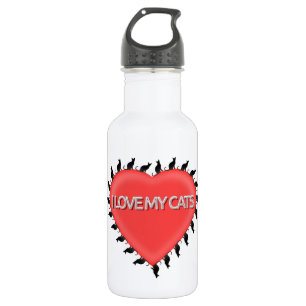 I Love My Cats 532 Ml Water Bottle