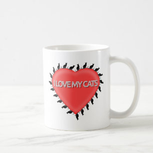 I Love My Cats Coffee Mug