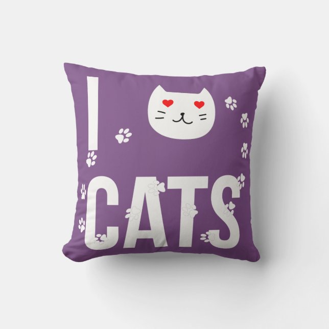 I Love My Cats Cushion (Front)