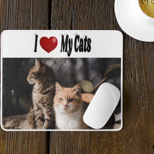 I Love My Cats Photo Mouse Mat (Creator Uploaded)
