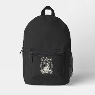 I Love My Cattle Dog Vintage Dog Lover Printed Backpack