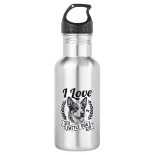 I Love My Cattle Dog Vintage Engraving Design_1 532 Ml Water Bottle