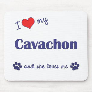 I Love My Cavachon (Female Dog) Mouse Mat