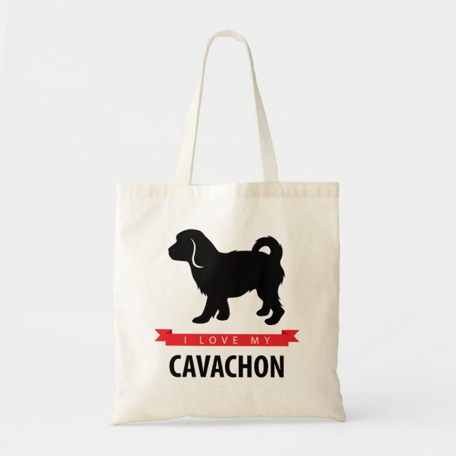 I Love My Cavachon Tote Bag (Front)