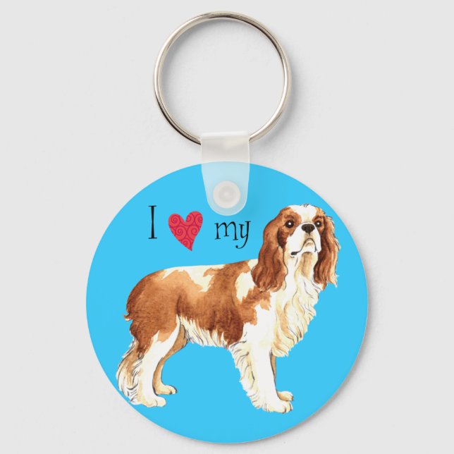 I Love my Cavalier Key Ring (Front)