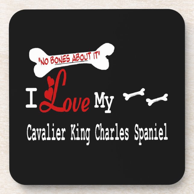 I Love My Cavalier King Charles Spaniel Coaster (Front)