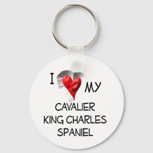 I Love My Cavalier King Charles Spaniel Key Ring