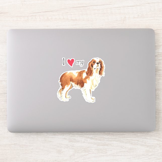 I Love my Cavalier Vinyl Sticker (Computer)