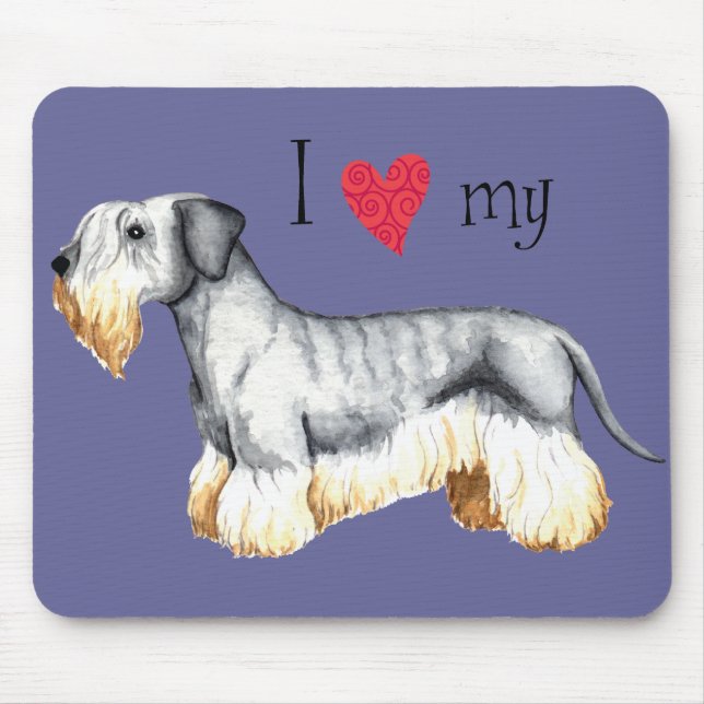 I Love my Cesky Terrier Mouse Mat (Front)
