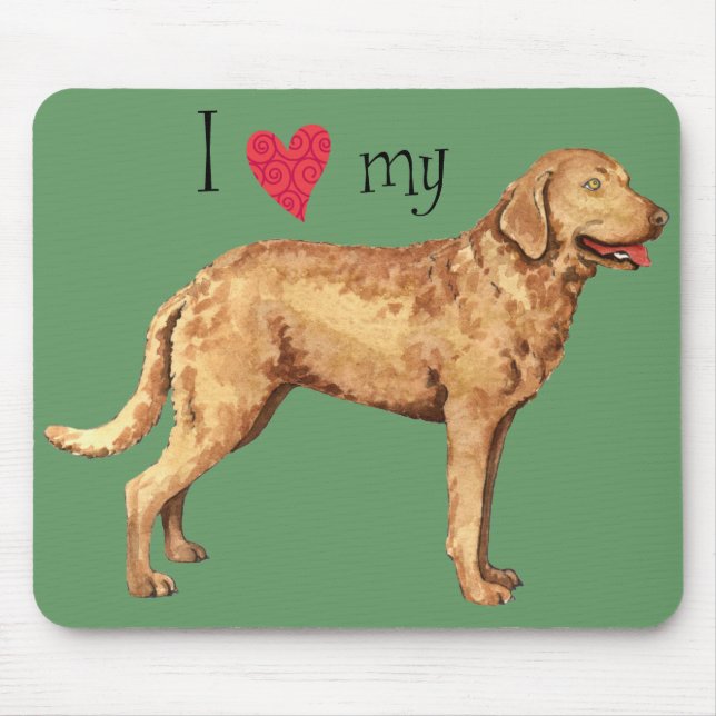 I Love my Chesapeake Bay Retriever Mouse Mat (Front)