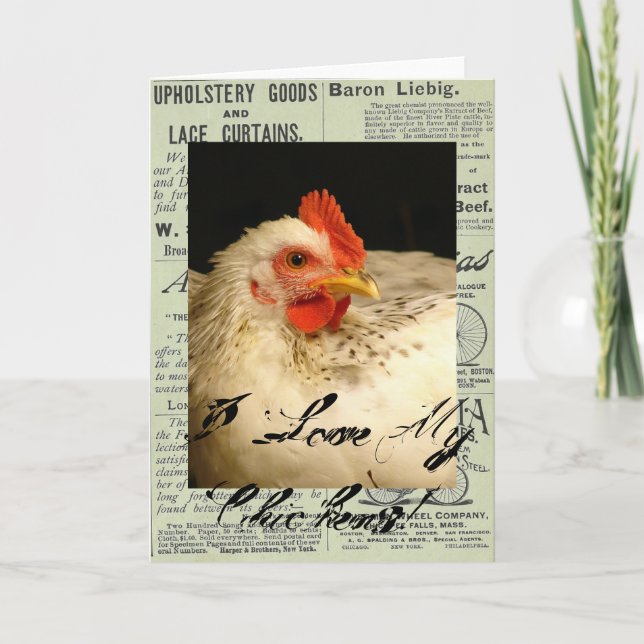 I Love My Chickens! Card (Front)