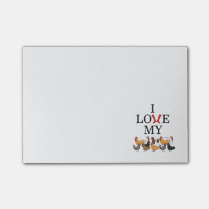 I Love My Chickens Post-It Notes