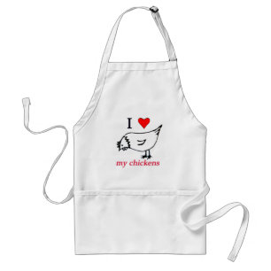 I Love my chickens Standard Apron