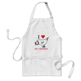 I Love my chickens Standard Apron