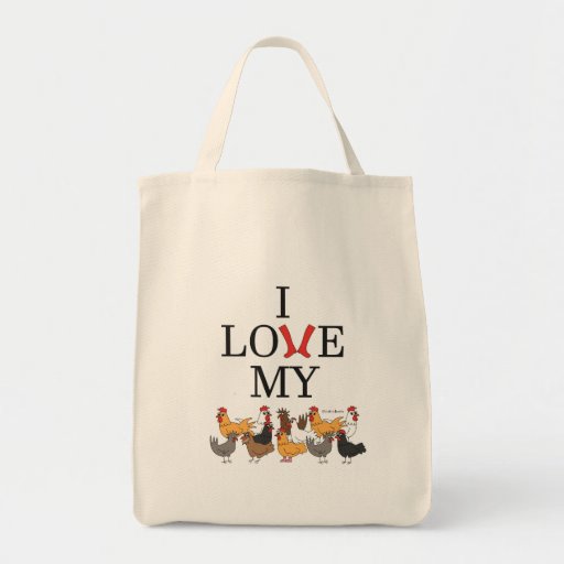 Image of I Love My Chickens Tote Bag