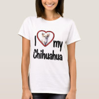 I Love My Chihuahua Cute Red Heart Photo Frame