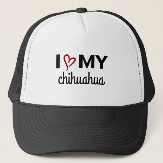 I Love My Chihuahua Hat (black)