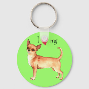 I Love my Chihuahua Key Ring