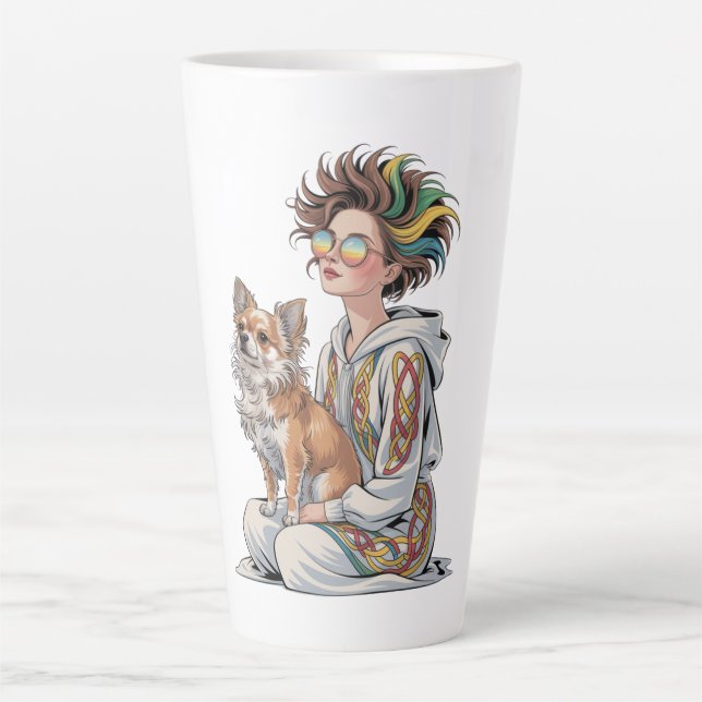  i love my chihuahua  latte mug (Front)